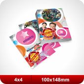 5.000 Flyers - 100x148mm Couchê - 115g - 4x4 Refile